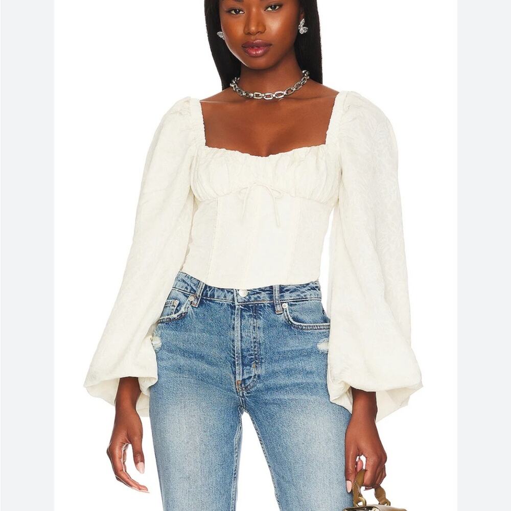 For Love And Lemons Janet Corset Statement Top XS NWT Regency Milkmaid Feminine